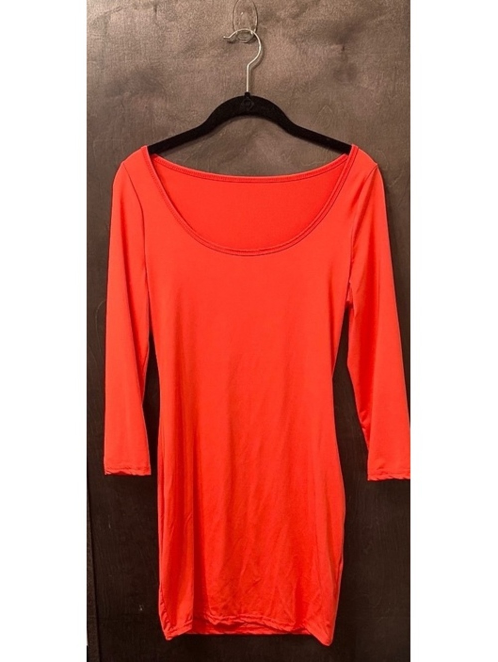 Women's Long Sleeve Orange Bodycon Dress Size Small